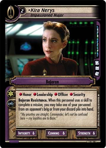 Kira Nerys, Impassioned Major — image 1
