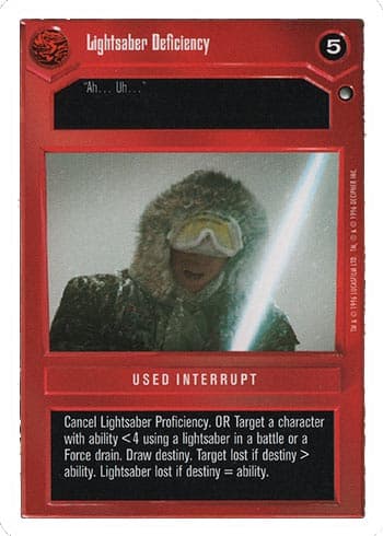 Lightsaber Deficiency — image 1