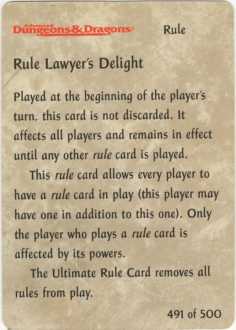 Rule Lawyer's Delight — image 1