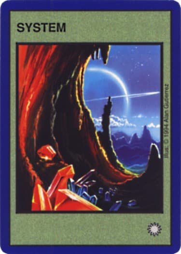 System N [Silver ringed moon, blue+red crystals] — image 1