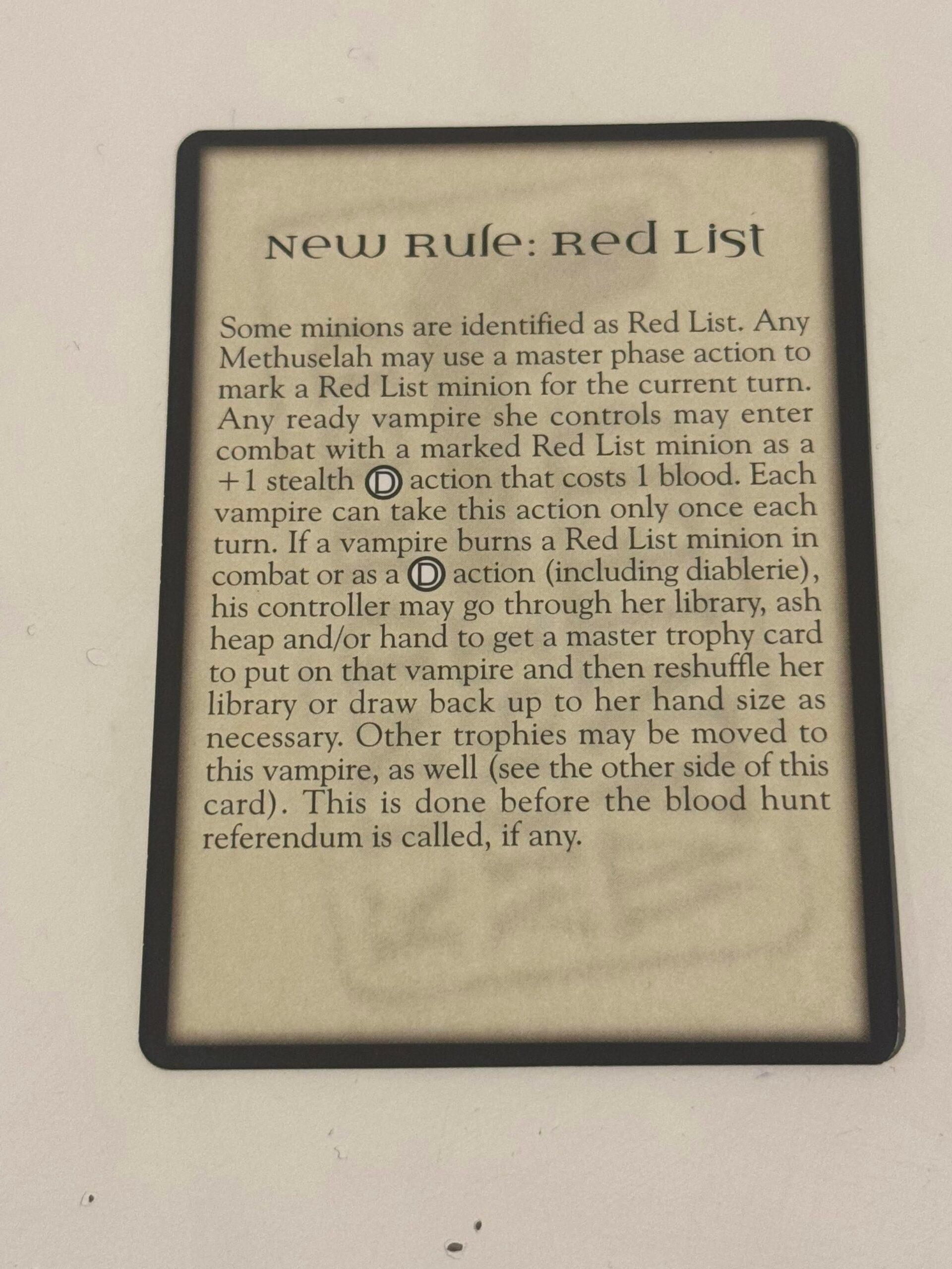 Vampire The Eternal Struggle - New Rules: Red List — image 1