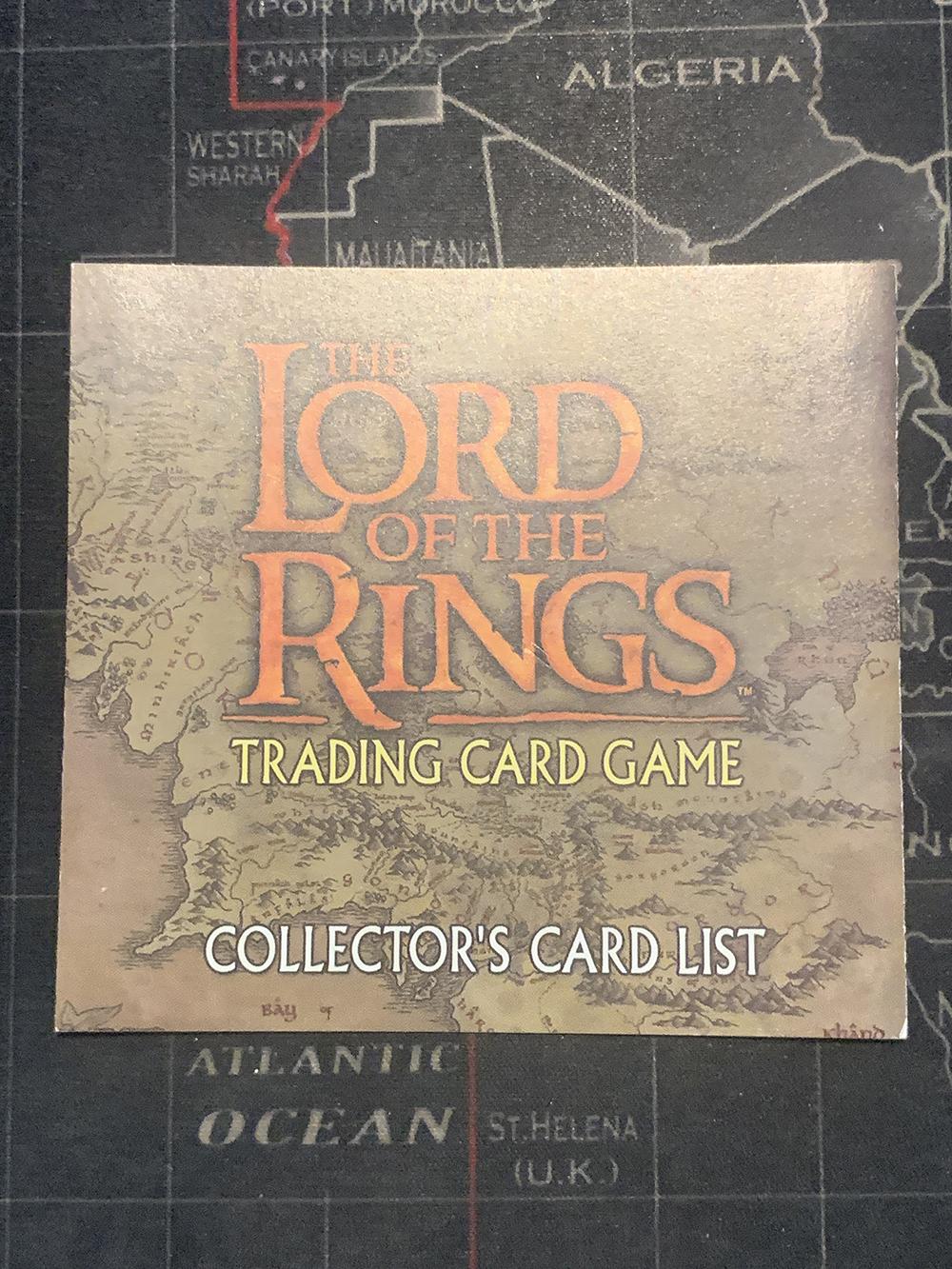 Lord of the Rings - Collector's Card List — image 1