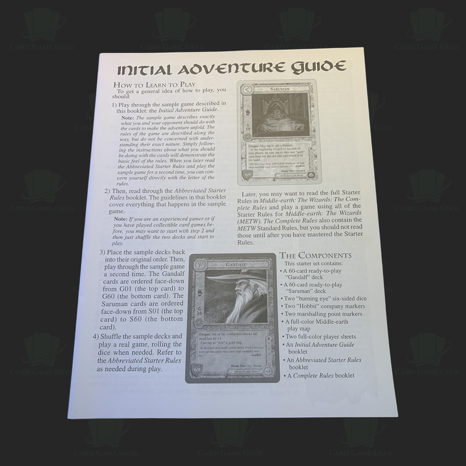 Middle-Earth - Wizards Starter Set - Initial Adventure Guide — image 1