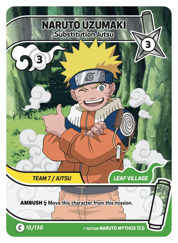 Naruto Uzumaki • Substitution Jutsu - 1st Edition (Full Art) — image 1