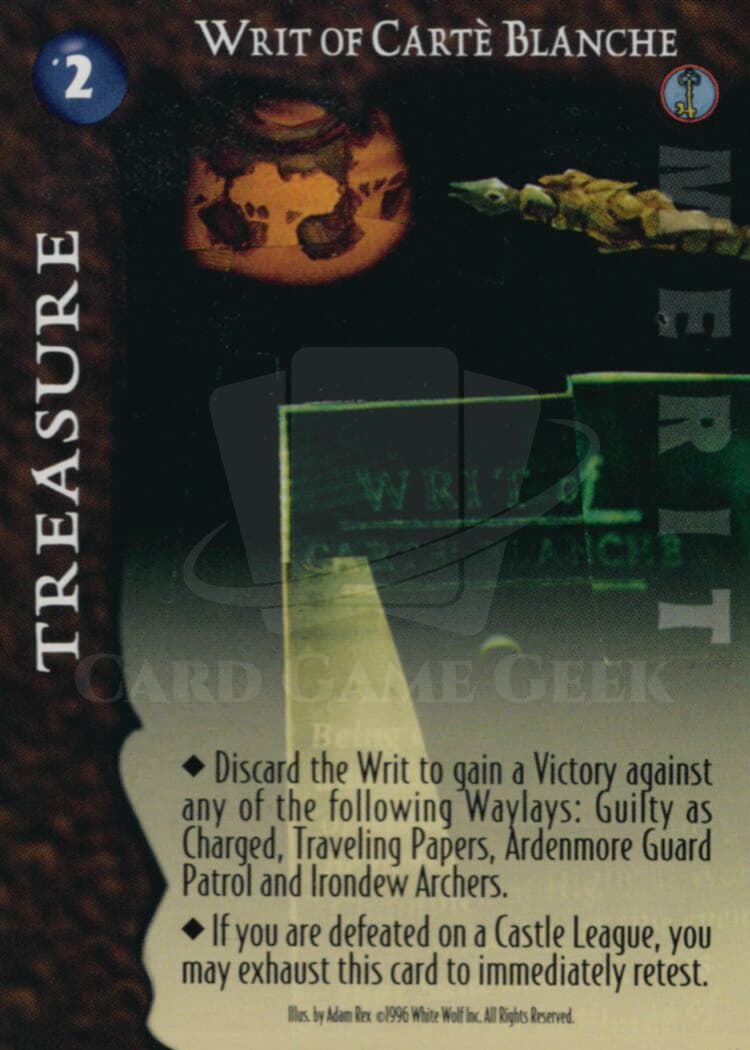 Writ of Carte` Blanche — image 1