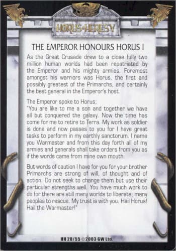 The Emperor Honours Horus I — image 1