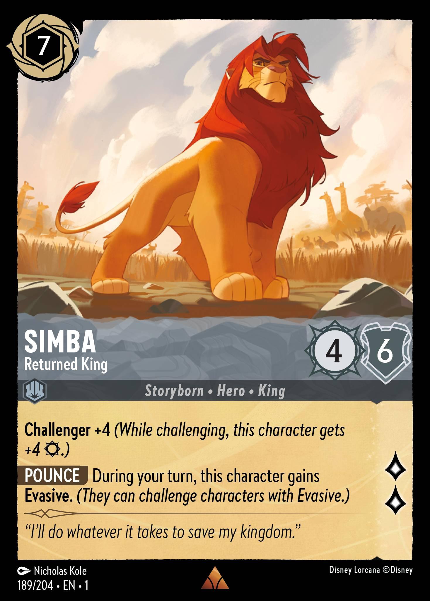 Simba, Returned King - FOIL — image 1
