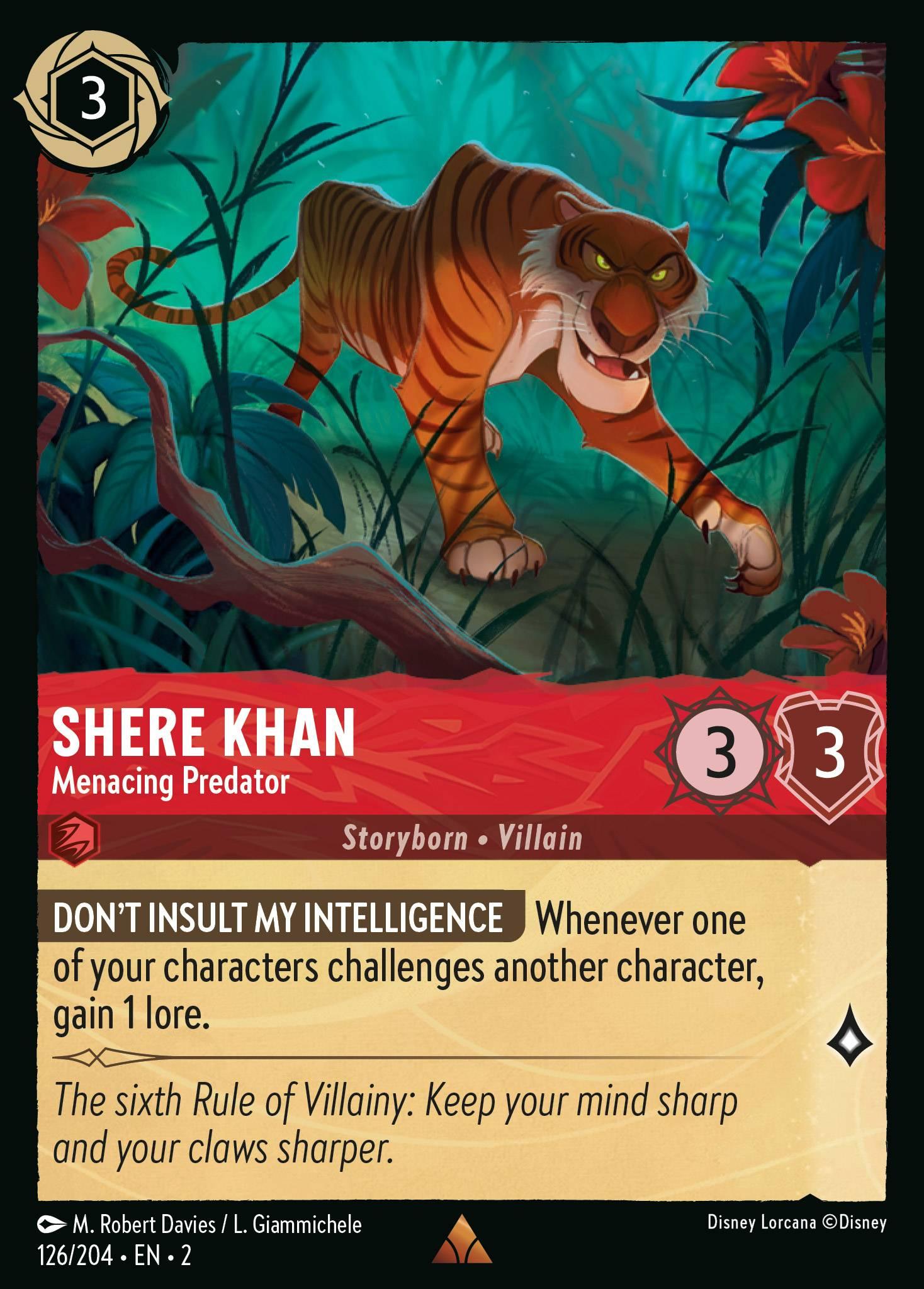 Shere Khan, Menacing Predator - FOIL — image 1