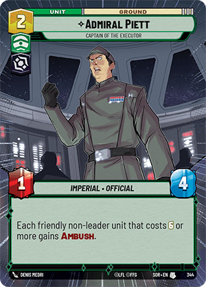 Admiral Piett, Captain of the Executor - HYPERSPACE FOIL — image 1
