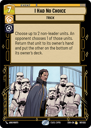 I Had No Choice - FOIL — image 1