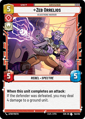 Zeb Orrelios, Headstrong Warrior - FOIL — image 1