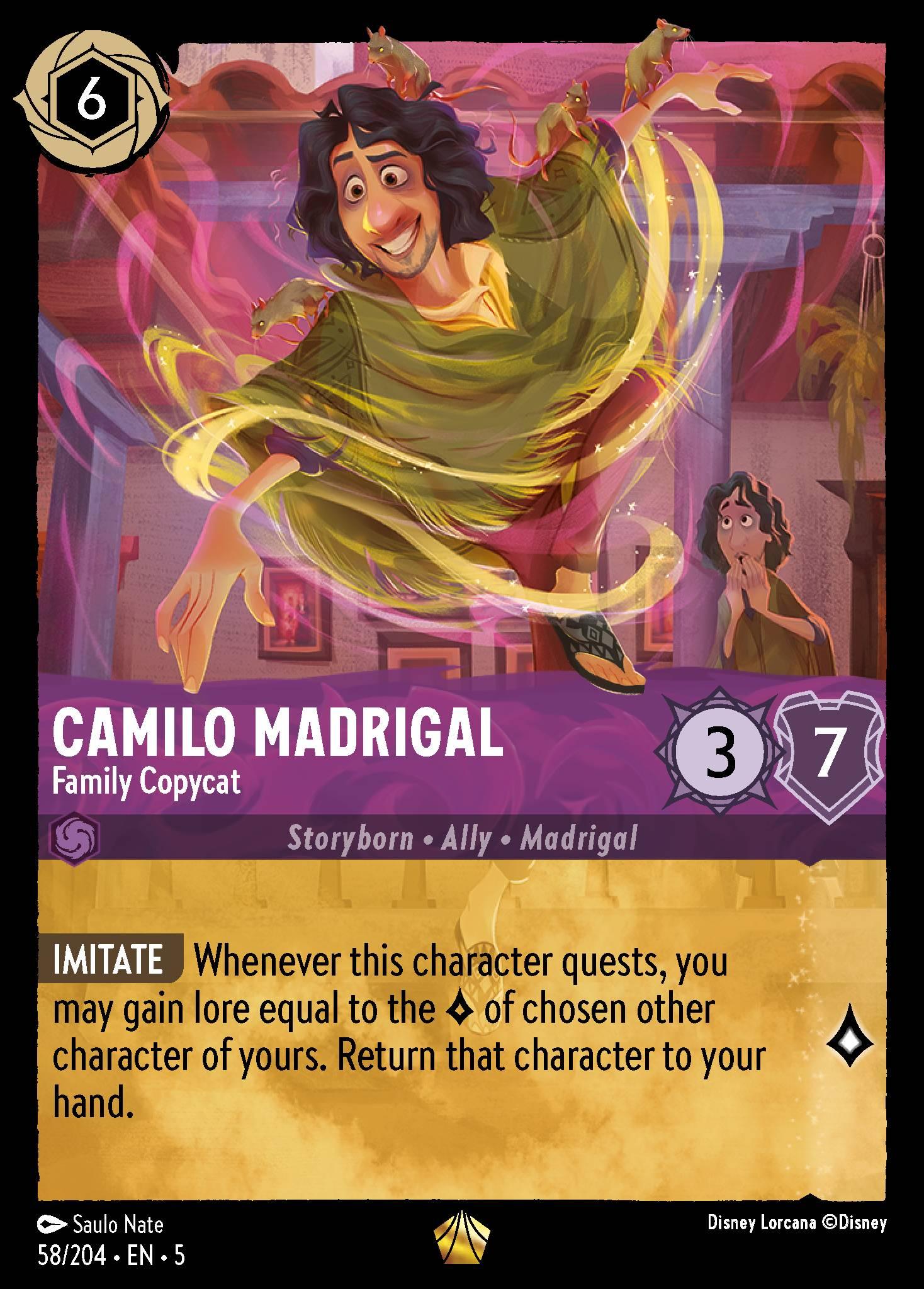 Camilo Madrigal, Family Copycat — image 1