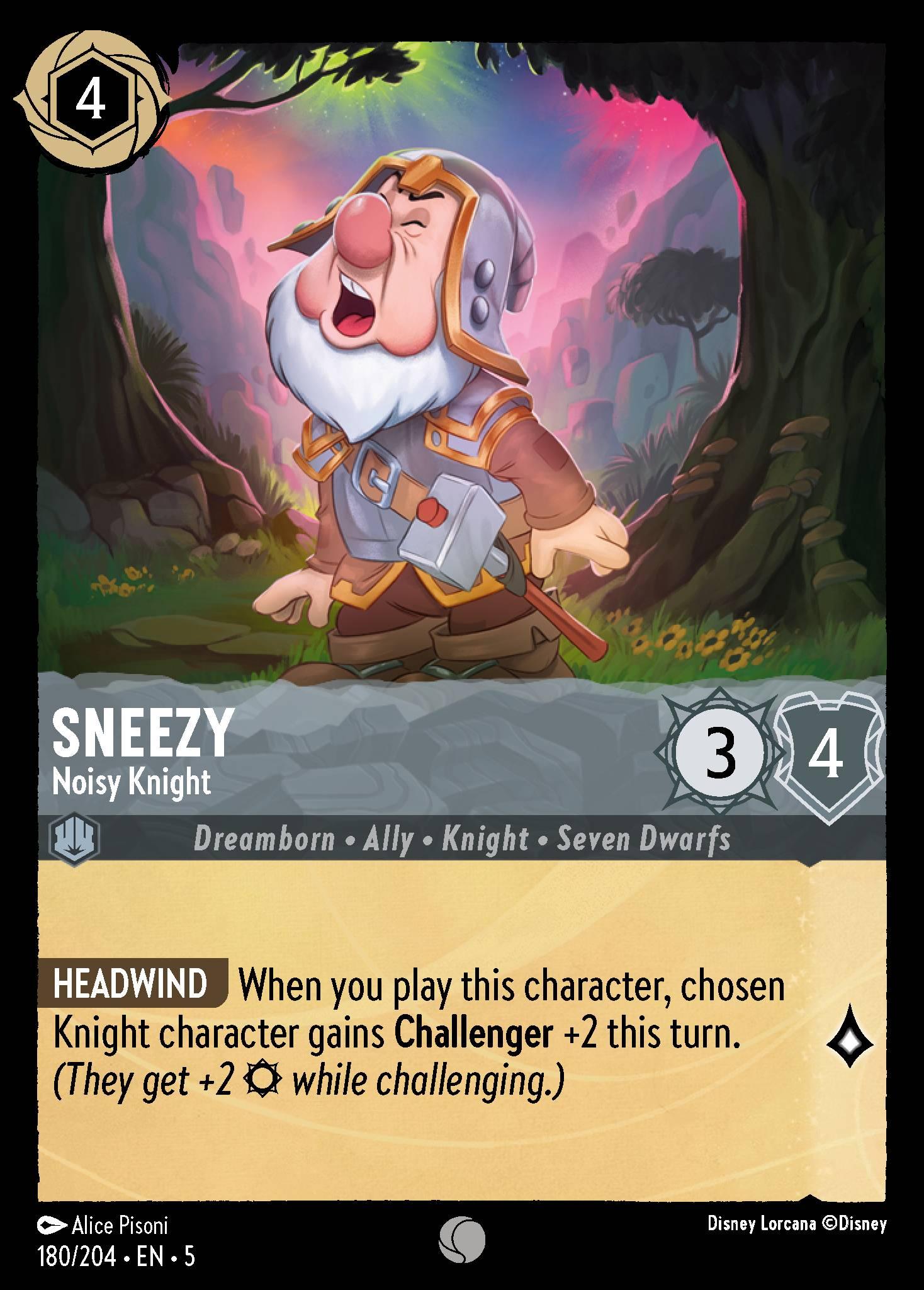 Sneezy, Noisy Knight - FOIL — image 1