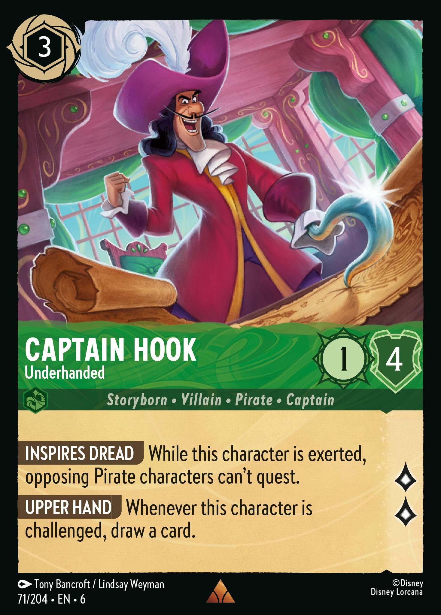 Captain Hook, Underhanded - FOIL — image 1