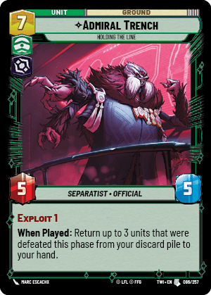 Admiral Trench, Holding the Line - FOIL — image 1