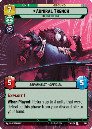 Admiral Trench, Holding the Line - HYPERSPACE FOIL — image 1