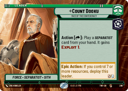 Count Dooku, Face of the Confederacy - HYPERSPACE — image 1
