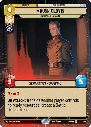 Rush Clovis, Banking Clan Scion - HYPERSPACE — image 1