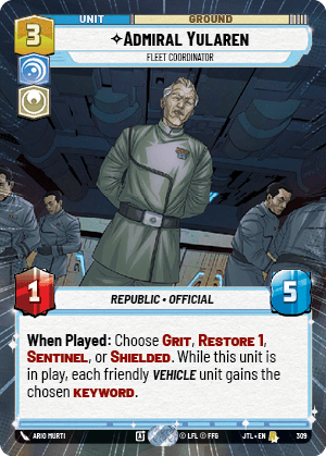Admiral Yularen, Fleet Coordinator - HYPERSPACE — image 1