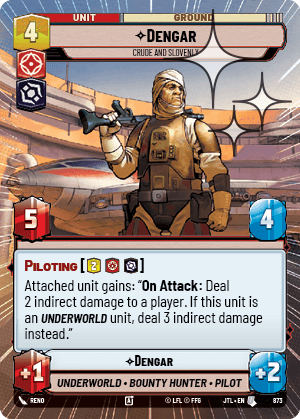 Dengar, Crude and Slovenly - HYPERSPACE FOIL — image 1
