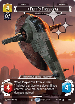 Fett's Firespray, Feared Silhouette - PRESTIGE FOIL — image 1
