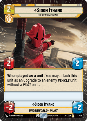 Sidon Ithano, The Crimson Corsair - HYPERSPACE — image 1