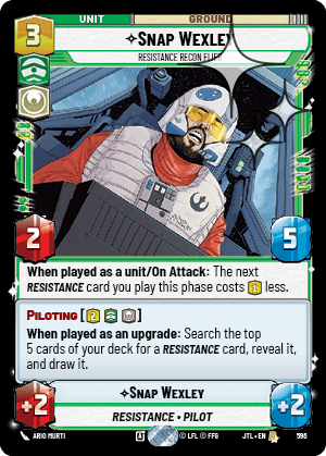 Snap Wexley, Resistance Recon Flier - FOIL — image 1