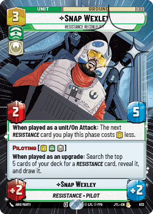 Snap Wexley, Resistance Recon Flier - HYPERSPACE FOIL — image 1