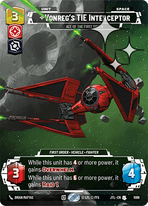 Vonreg's TIE Interceptor, Ace of the First Order - PRESTIGE FOIL — image 1