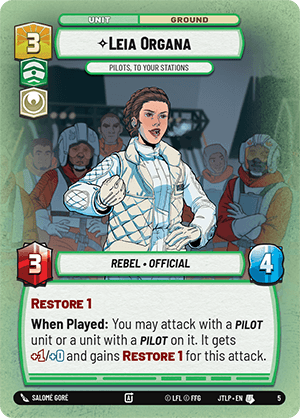 Leia Organa, Pilots, To Your Stations - OP Promo - FOIL — image 1