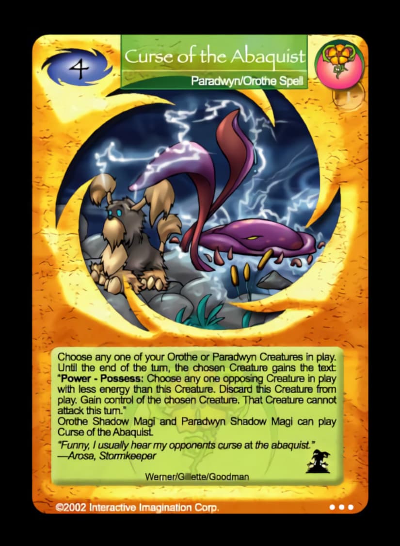 Curse of the Abaquist (Paradwyn) — image 1