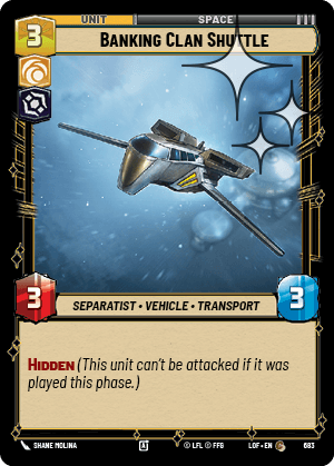 Banking Clan Shuttle - FOIL — image 1