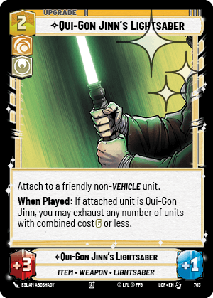 Qui-Gon Jinn's Lightsaber - FOIL — image 1