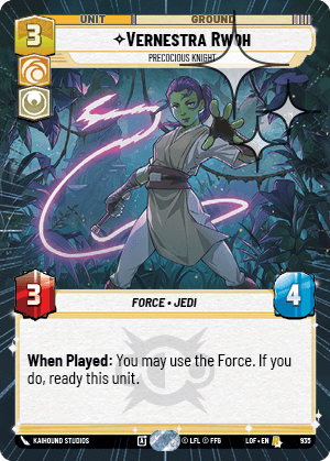 Vernestra Rwoh - Precocious Knight - HYPERSPACE FOIL — image 1