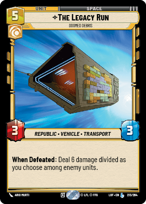 The Legacy Run - Doomed Debris — image 1