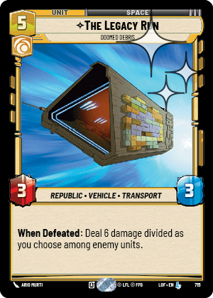 The Legacy Run - Doomed Debris - FOIL — image 1