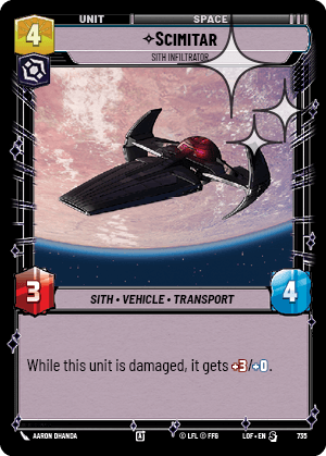 Scimitar - Sith Infiltrator - FOIL — image 1