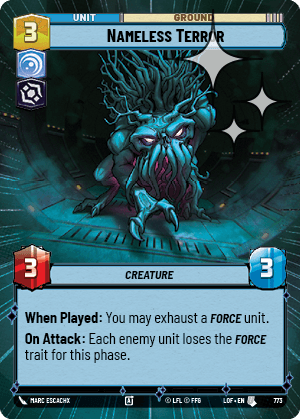 Nameless Terror - HYPERSPACE FOIL — image 1