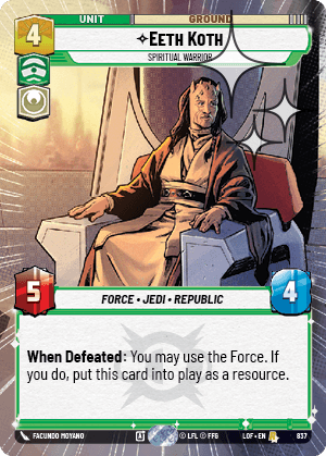 Eeth Koth - Spiritual Warrior - HYPERSPACE FOIL — image 1