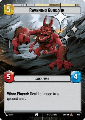 Ravening Gundark - HYPERSPACE FOIL — image 1