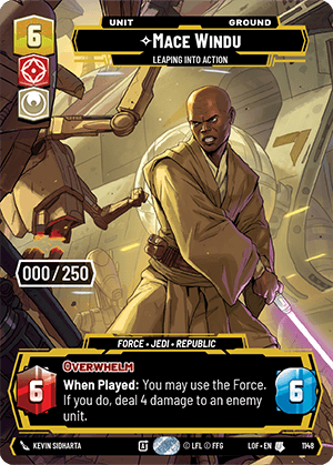 Mace Windu - Leaping into Action - PRESTIGE SERIALIZED — image 1