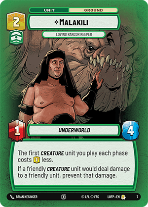 Malakili - Loving Rancor Keeper - OP Promo — image 1