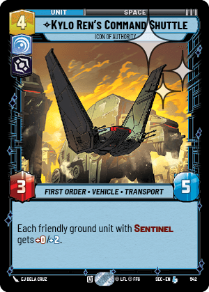 Kylo Ren's Command Shuttle - Icon of Authority - FOIL — image 1