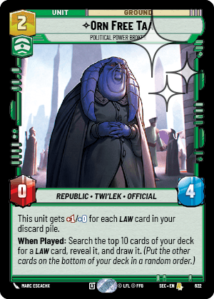 Orn Free Taa - Political Power Broker - FOIL — image 1