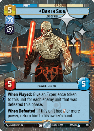Darth Sion - Lord of Pain - HYPERSPACE FOIL — image 1