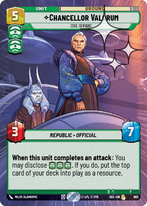 Chancellor Valorum - Civil Servant - HYPERSPACE FOIL — image 1