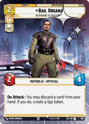 Bail Organa - Responding to Catastrophe - HYPERSPACE FOIL — image 1