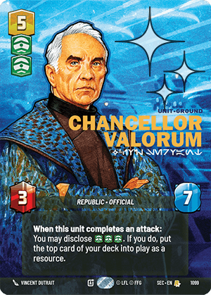 Chancellor Valorum - Civil Servant - PRESTIGE FOIL — image 1