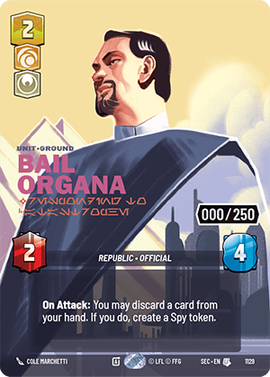 Bail Organa - Responding to Catastrophe - PRESTIGE SERIALIZED — image 1