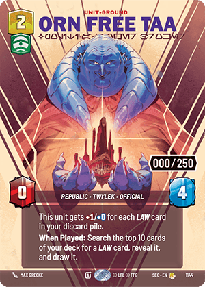 Orn Free Taa - Political Power Broker - PRESTIGE SERIALIZED — image 1